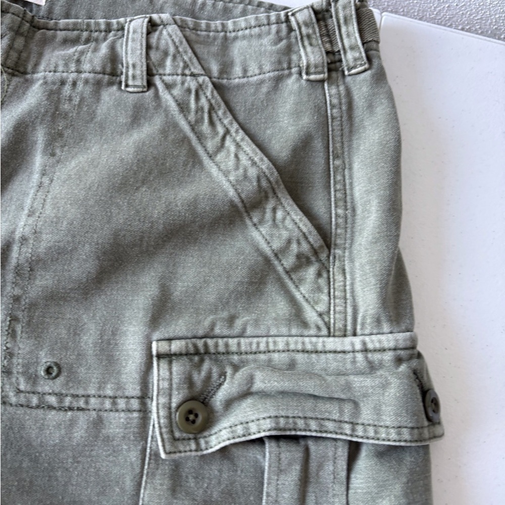 Lucky Brand Olive Green Size 32 Cargo Short Cotton Raw Hem Pocket Grunge Utility - Picture 11 of 16